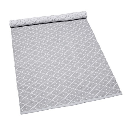 Ripsmatta Ella 70x160 ljus gr/vit 