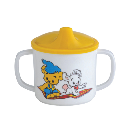 Bamse, Pipmugg, vit/gul