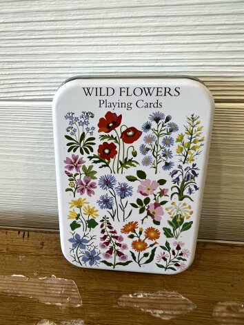 Kortlek i plåtburk - Wild flowers