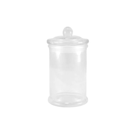 Glasburk med lock - liten