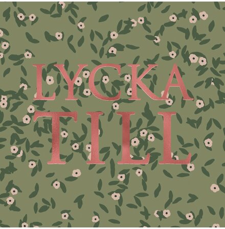 Dubbla kort med kuvert 12cm - Lycka till