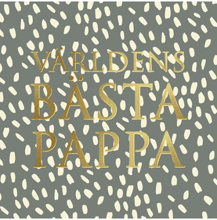 Dubbla kort med kuvert 7,5cm - Bsta pappa