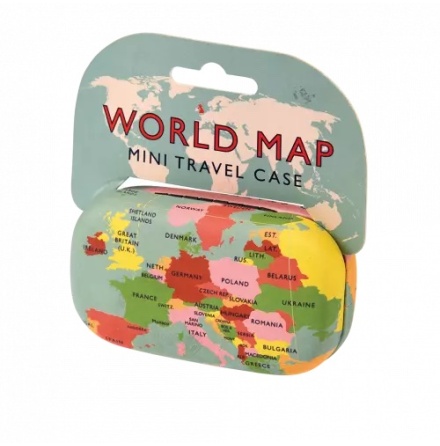 Mini travel case - world map