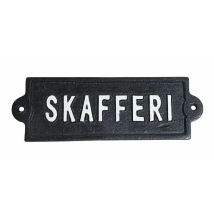 Skylt i gjutjrn - Skafferi