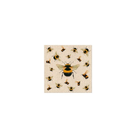 Kaffeservett - We Care Dancing Bees 25x25 cm