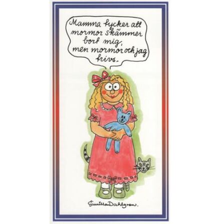 Vykort - Mormor skmmer bort