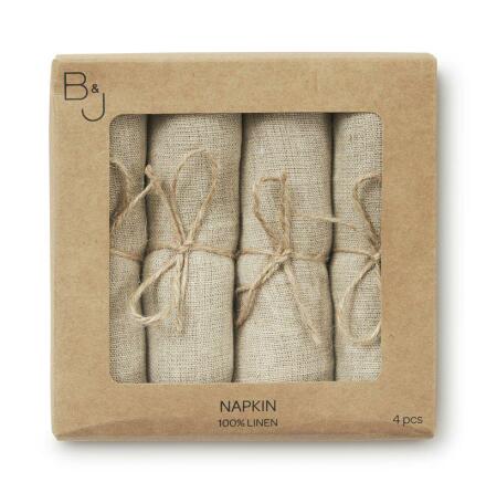 Mandela 4-pack -servetter i 100% linne - Fler frger finns