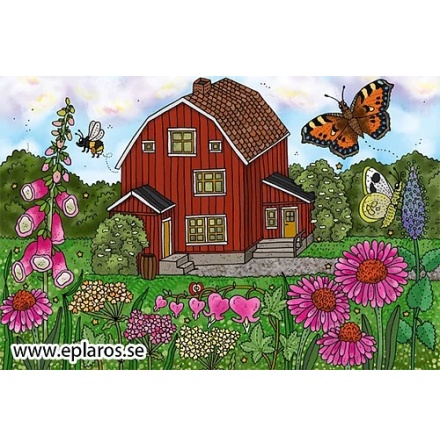 Vykort 10x15 cm Trdgrdshuset