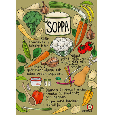 Receptkort A5 - Soppa