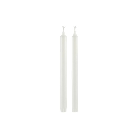 1 st Kronljus - 100% stearin - ekologiskt - 28 cm, Vit