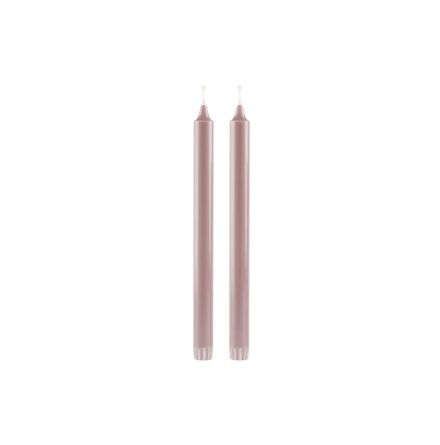 1 st Kronljus - 100% stearin - ekologiskt - 28 cm, Gammelrosa