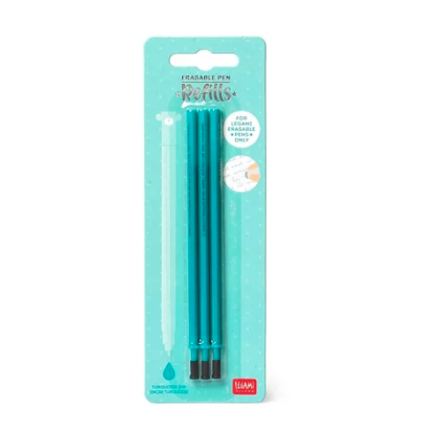 Refills fr Erasable gel pens, turkos