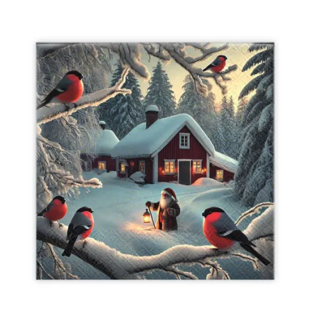 Kaffeservetter, tomte med domherrar 