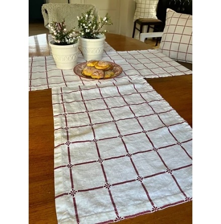 Bordslpare linne - Classic Red