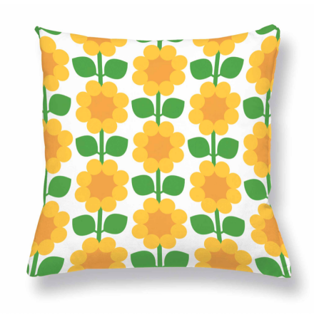 Kuddfodral Retro i linne - 45x45 cm - Hjortron