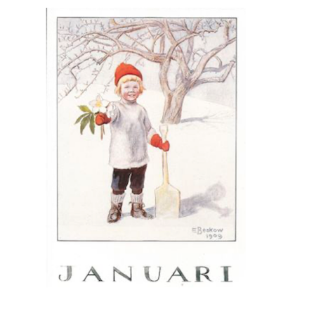 Vykort - Januari