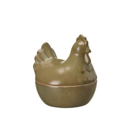 H�na med lock, gr�nmelerad