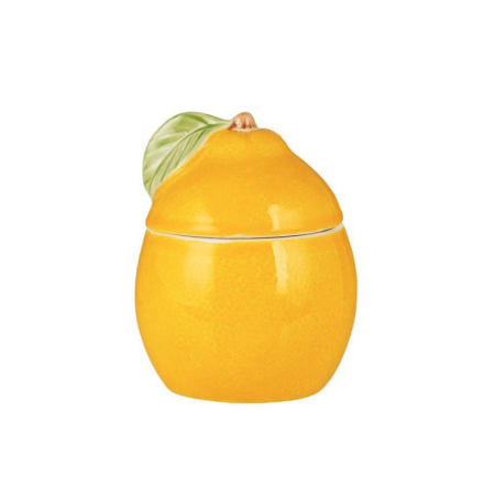 Burk med lock- citron