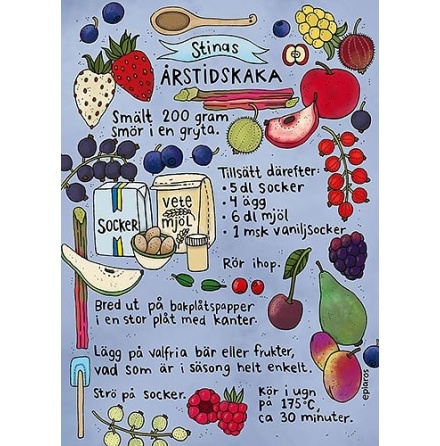 Receptkort A5 - �rstidskaka