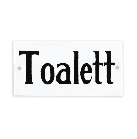 Pl�tskylt - Toalett