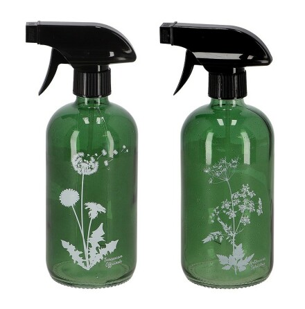 2 st sprayflaskor i gr�nt glas