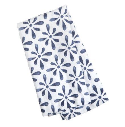 Linnehandduk Watercolour Navy