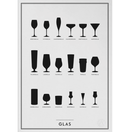 Poster - Glas 30x40cm