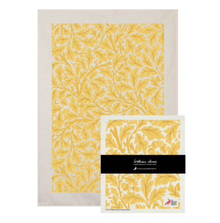 G�voset handduk &amp; disktrasa - William Morris, oak gul