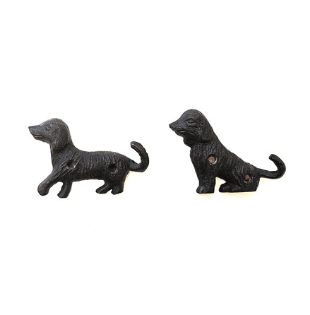 Krokar i gjutj�rn 2 pack, hundar