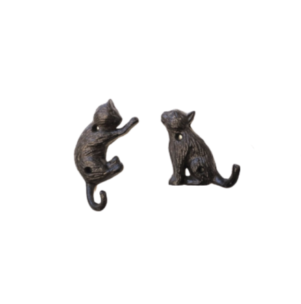 Krokar i gjutj�rn 2pack, katter